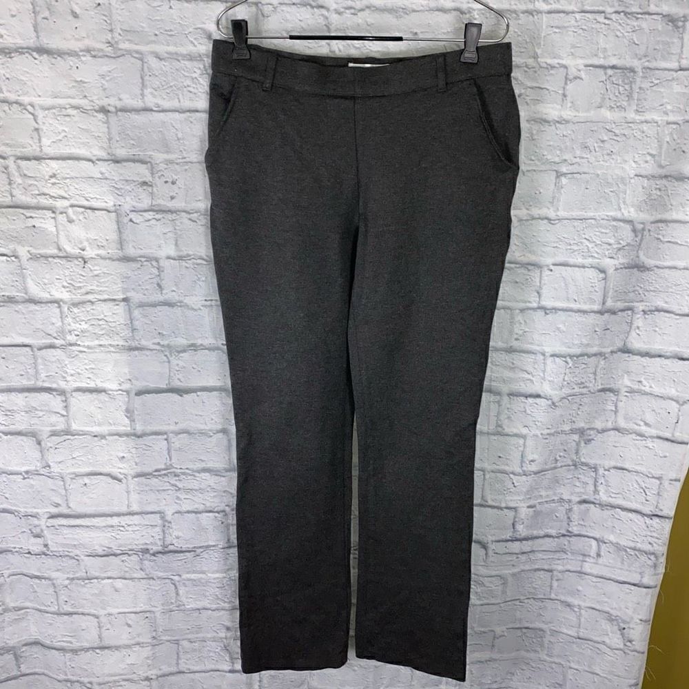 Bodilove women L casual stretch pull on pants grey